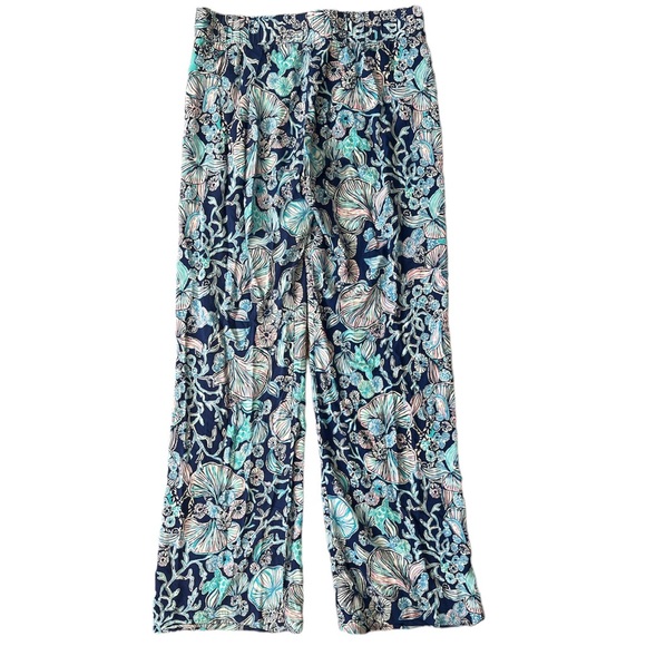 Lilly Pulitzer Bal Harbour Palazzo Pants in Lapis Lazuli Women Small - Picture 3 of 11